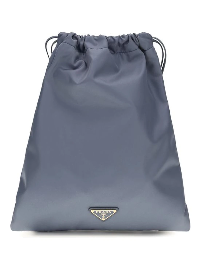 Blue Recycled Polyamide Clutch Bag