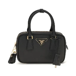 Black Calf Leather Bos Taurus Handbag