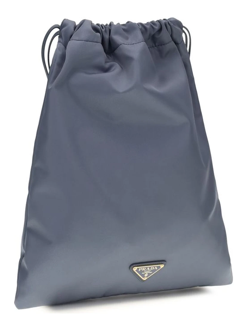 Blue Recycled Polyamide Clutch Bag