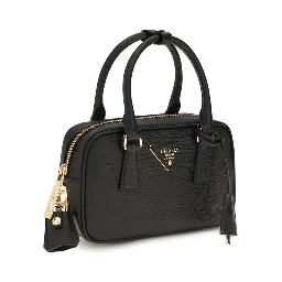 Black Calf Leather Bos Taurus Handbag