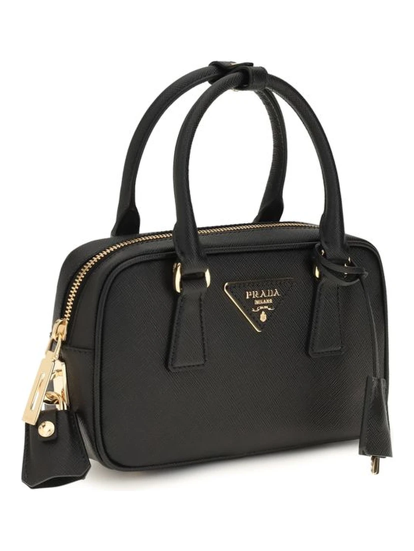 Black Calf Leather Bos Taurus Handbag