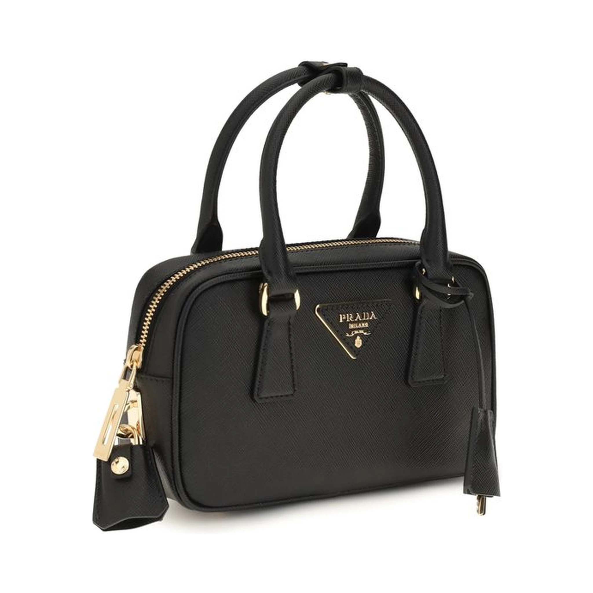 Black Calf Leather Bos Taurus Handbag