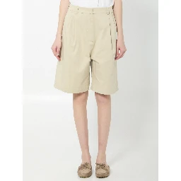 Marfa cotton pleated bermuda