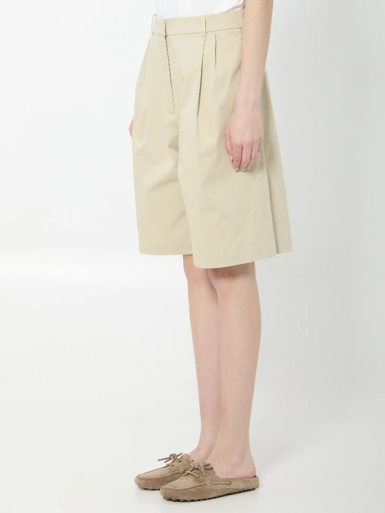 Marfa cotton pleated bermuda alternative