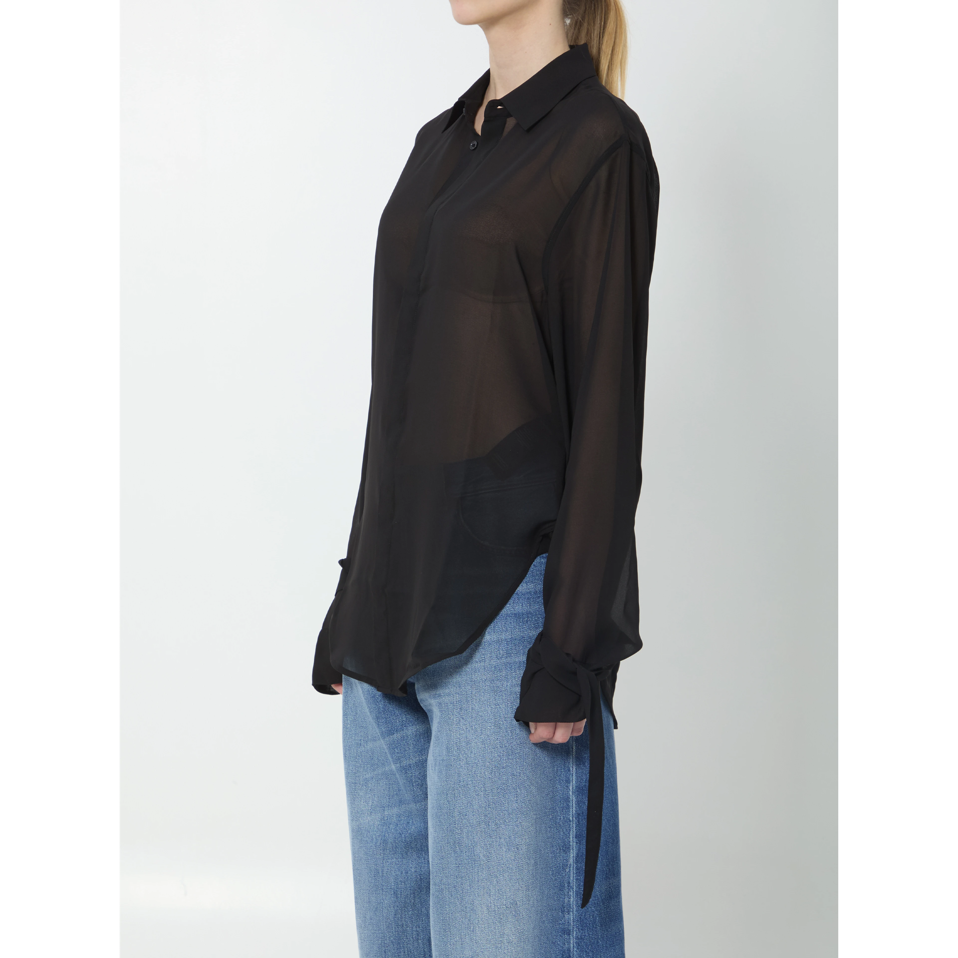 Verlin sheer chiffon shirt