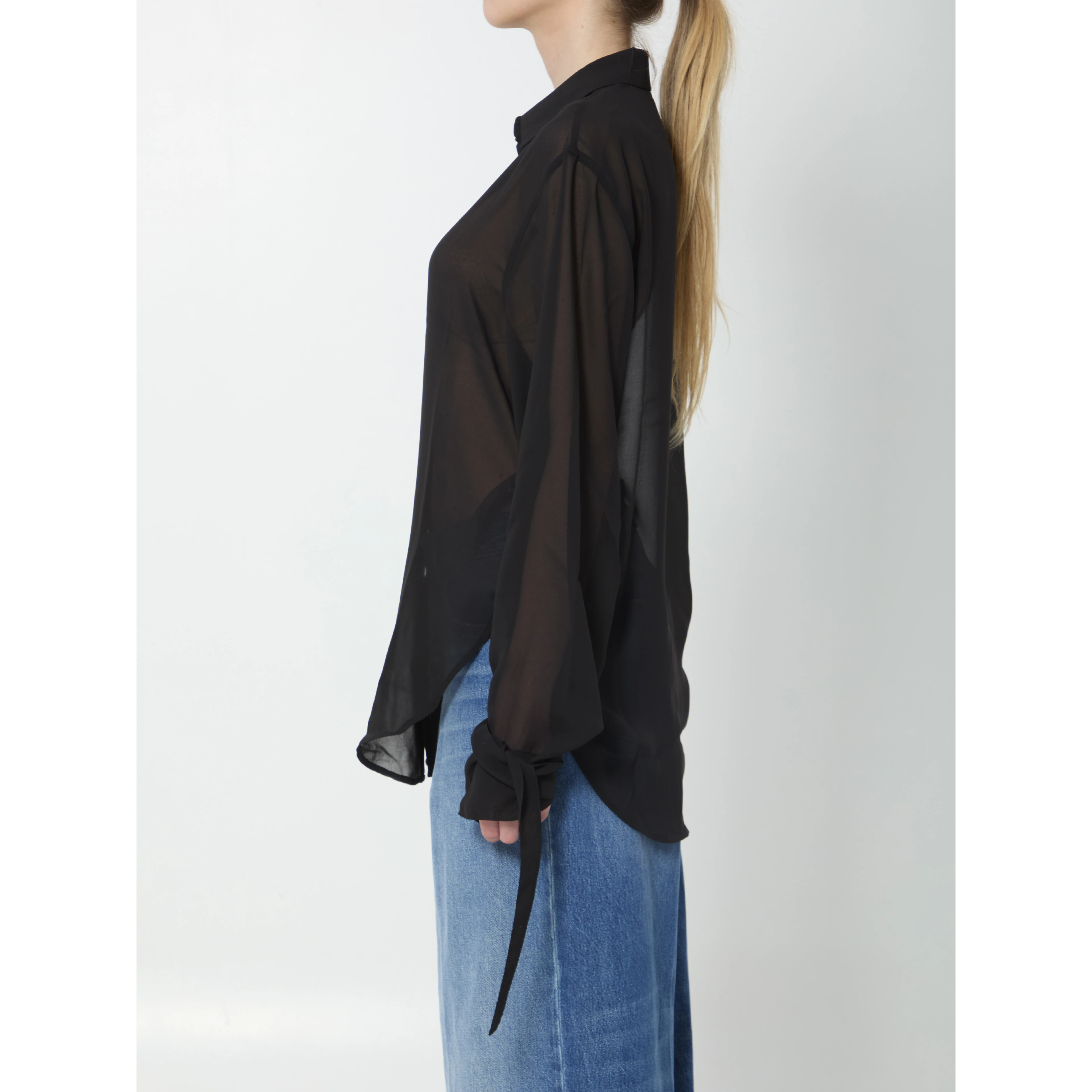 Verlin sheer chiffon shirt