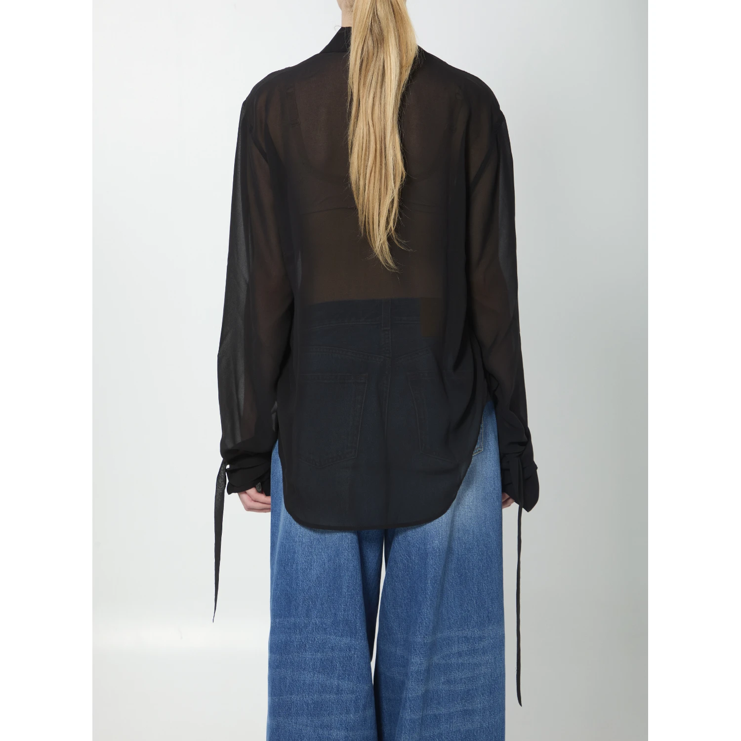 Verlin sheer chiffon shirt
