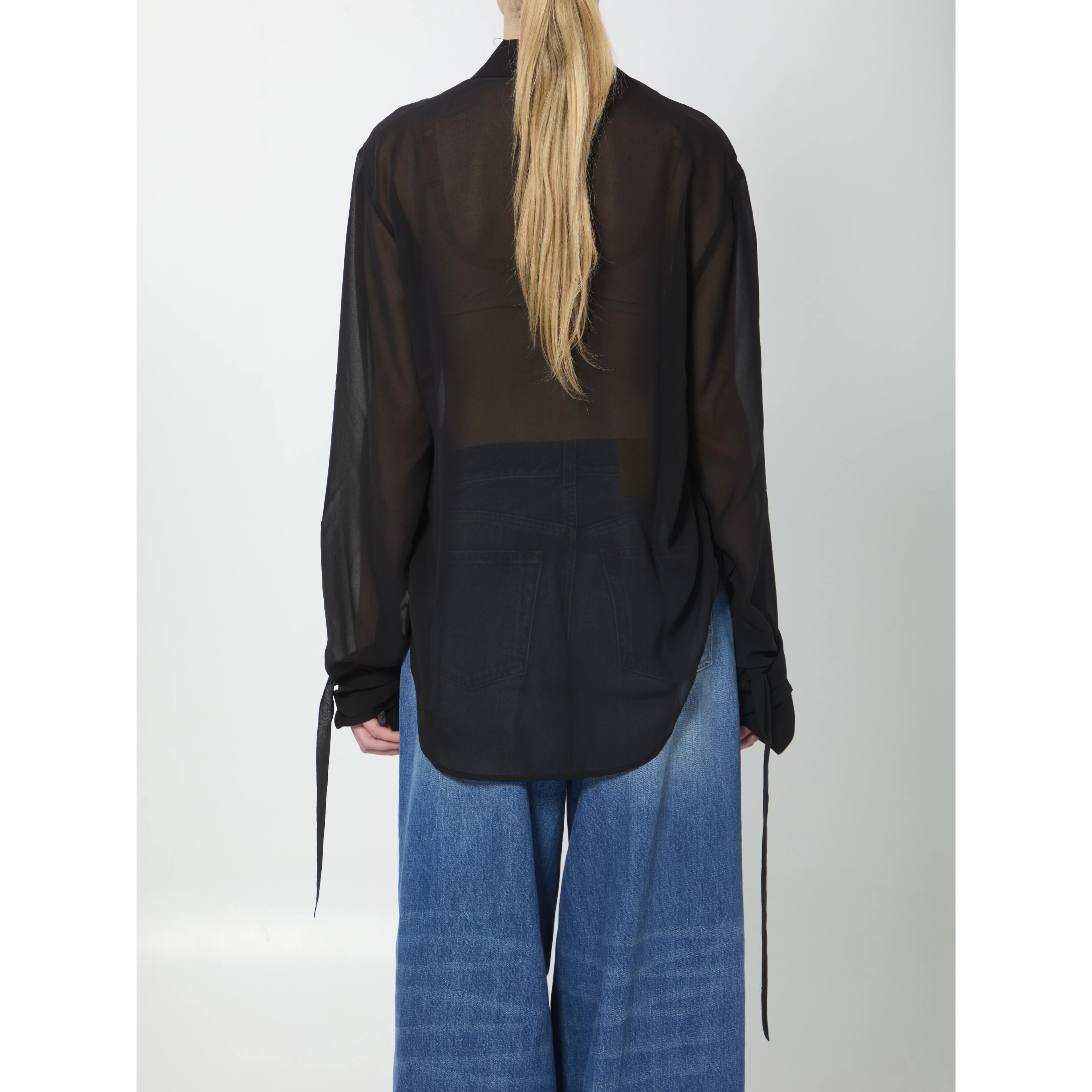 Verlin sheer chiffon shirt