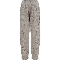 Beige Linen Casual Pants