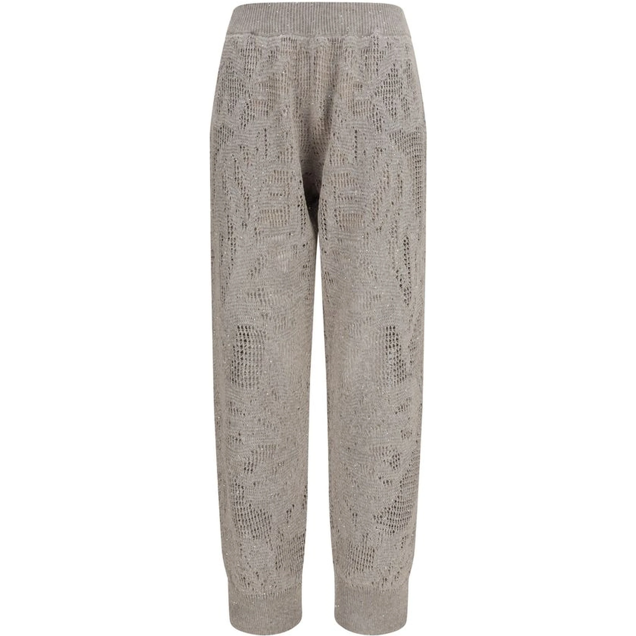 Beige Linen Casual Pants