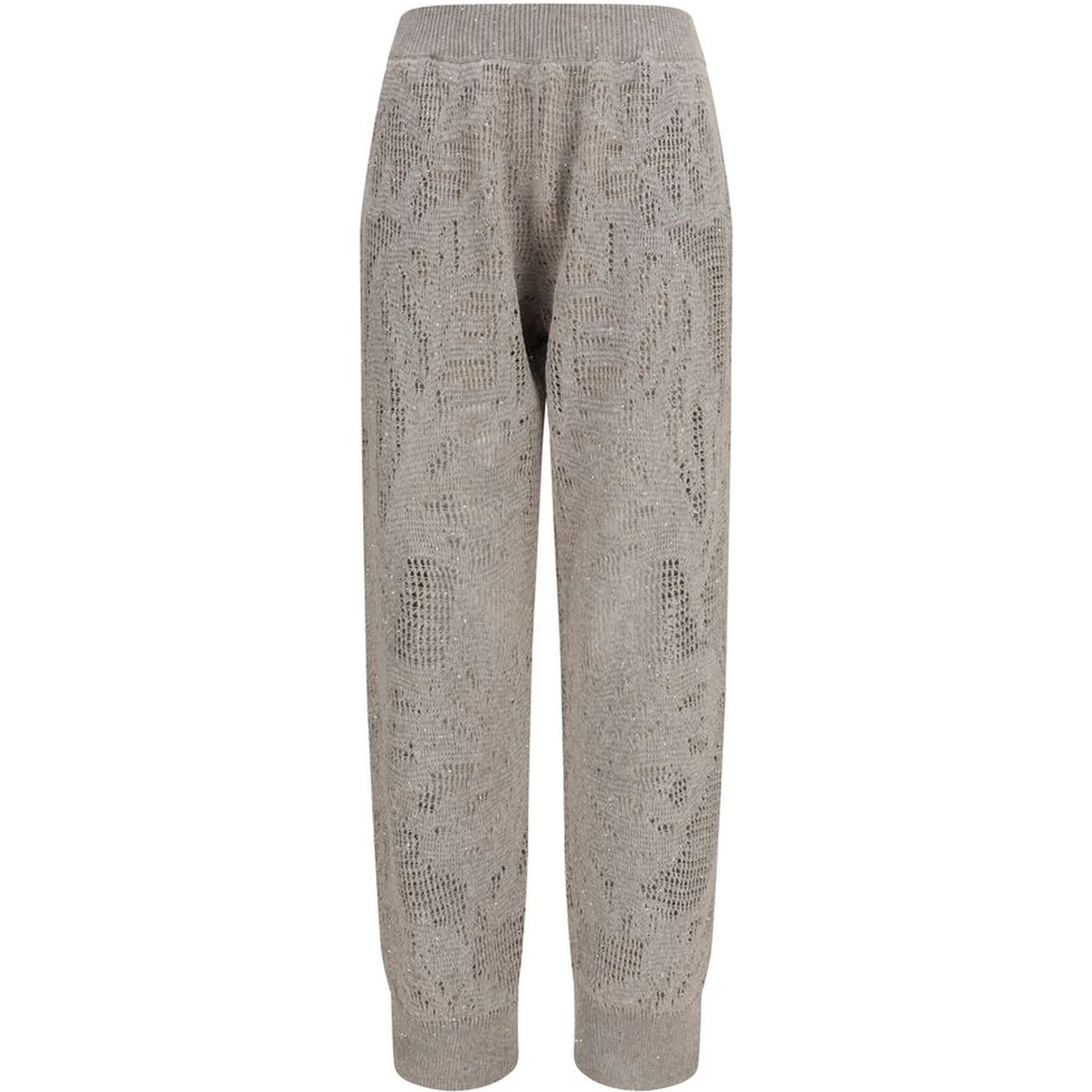 Beige Linen Casual Pants