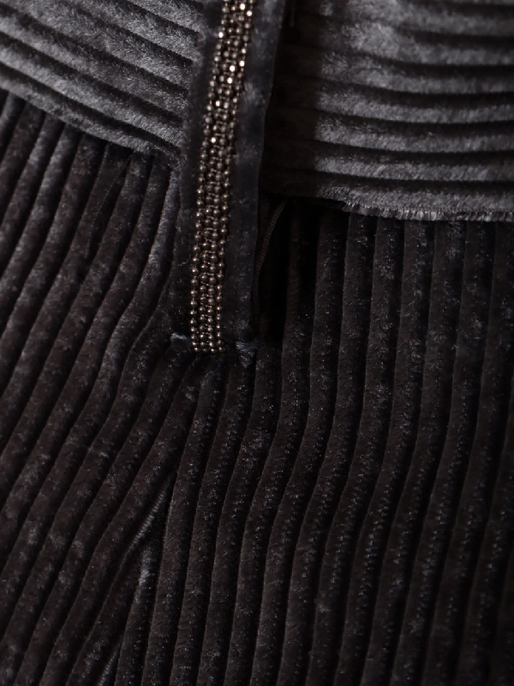 Blue Viscose Casual Pants