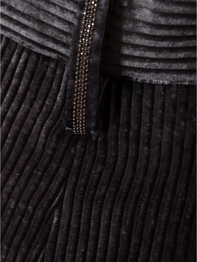 Blue Viscose Casual Pants