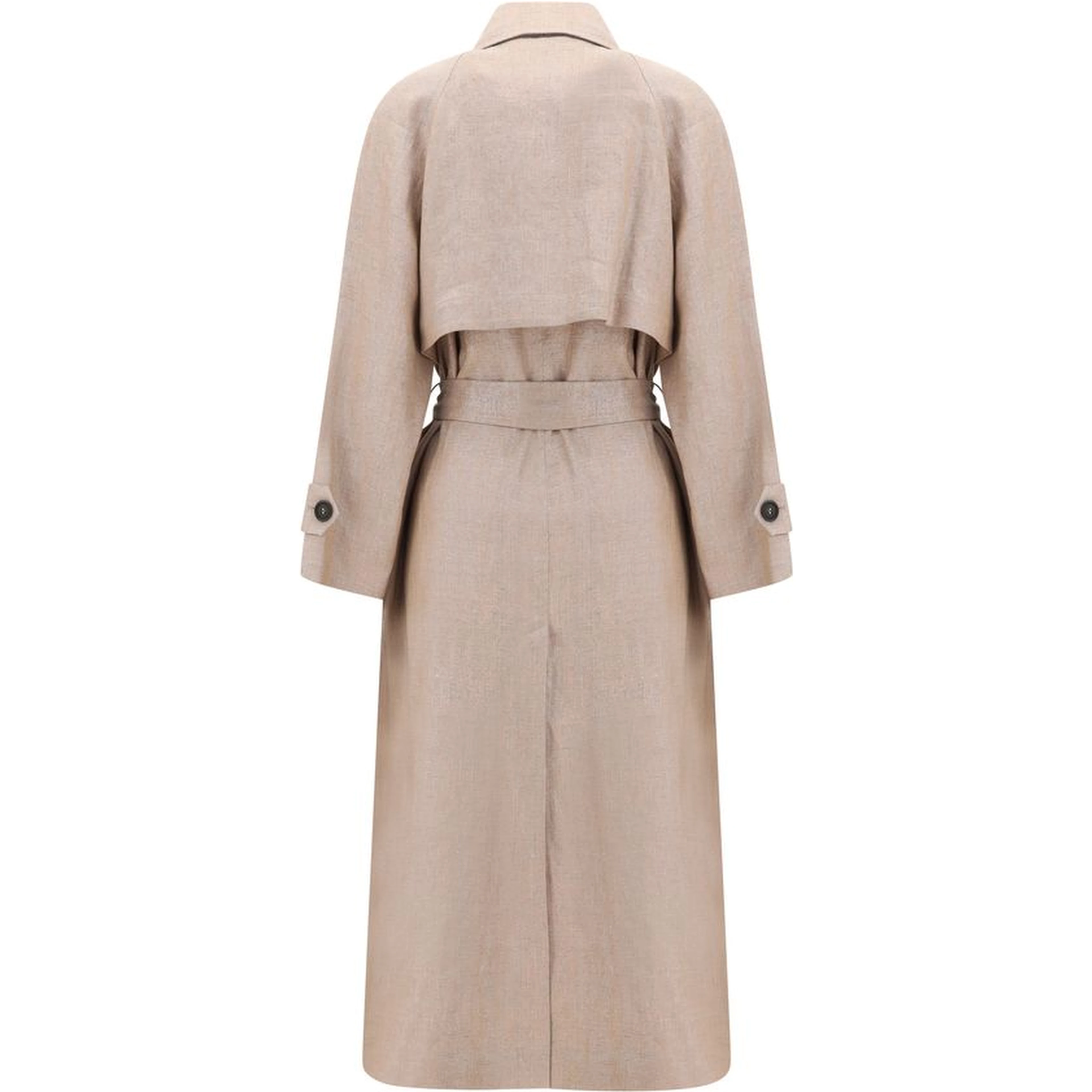 Multicolor Linen Trench Coat