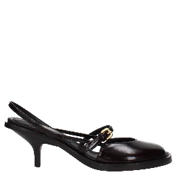 Brown Leather Platform Sandals