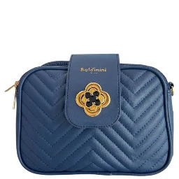 Blue PU Women Crossbody Bag