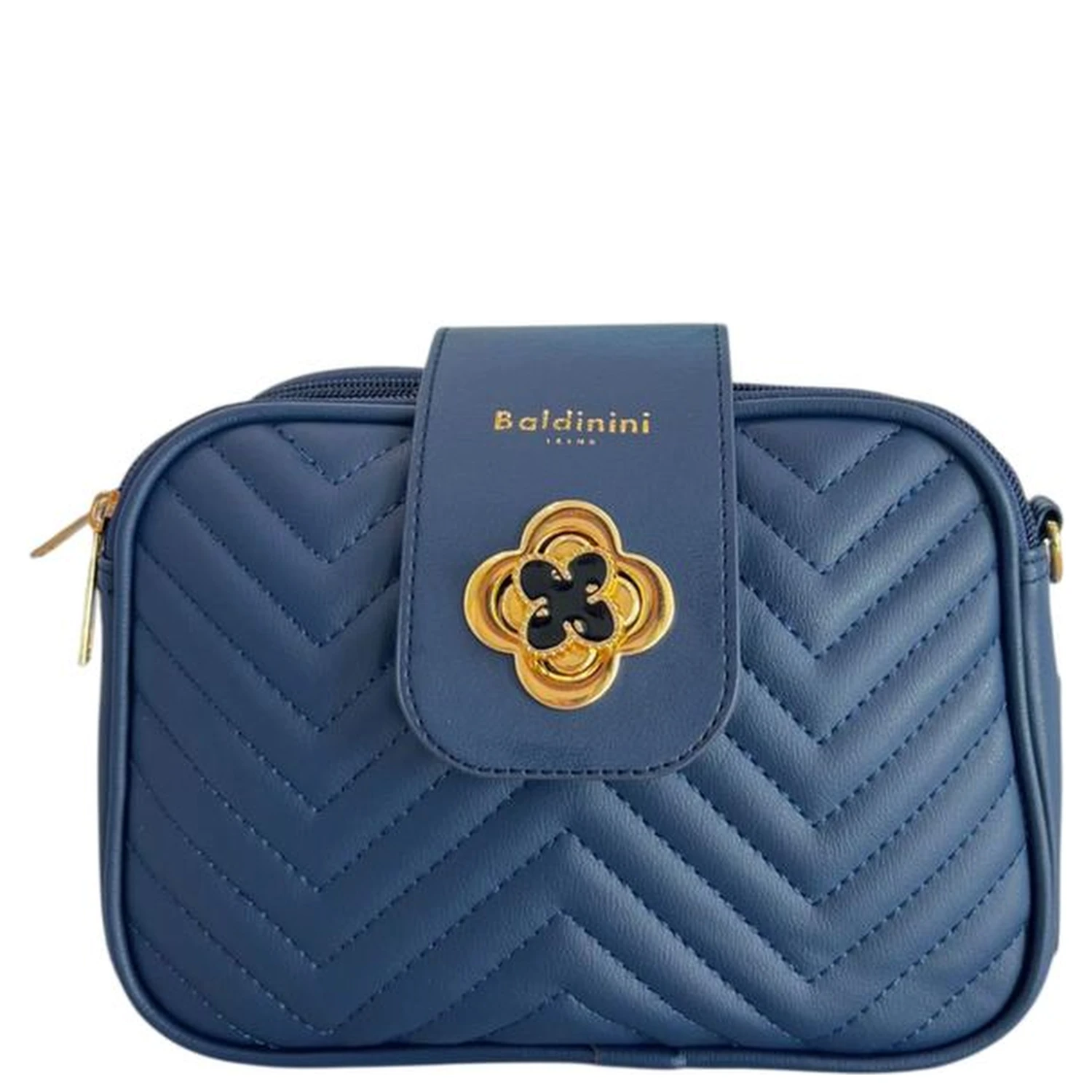Blue PU Women Crossbody Bag
