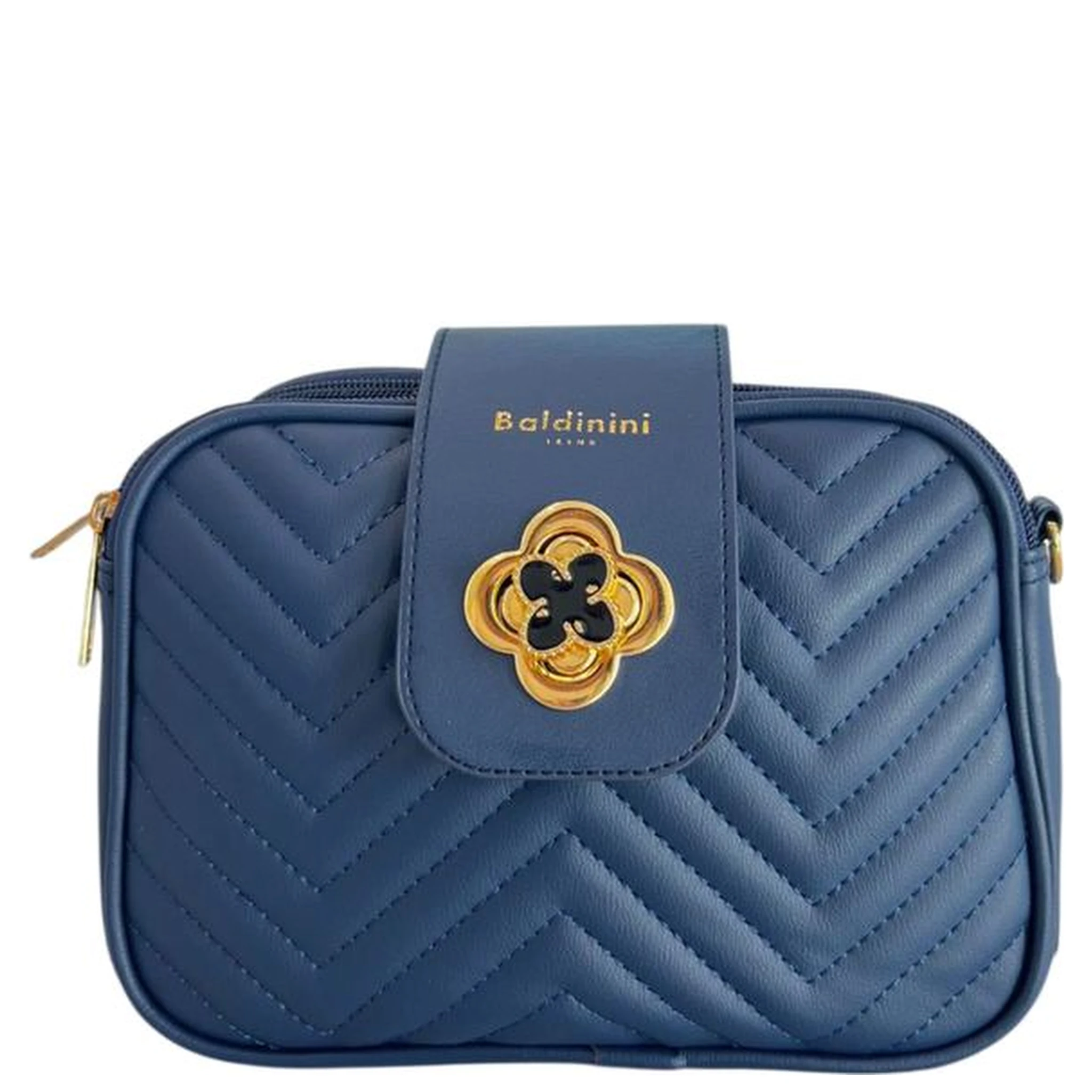 Blue PU Women Crossbody Bag