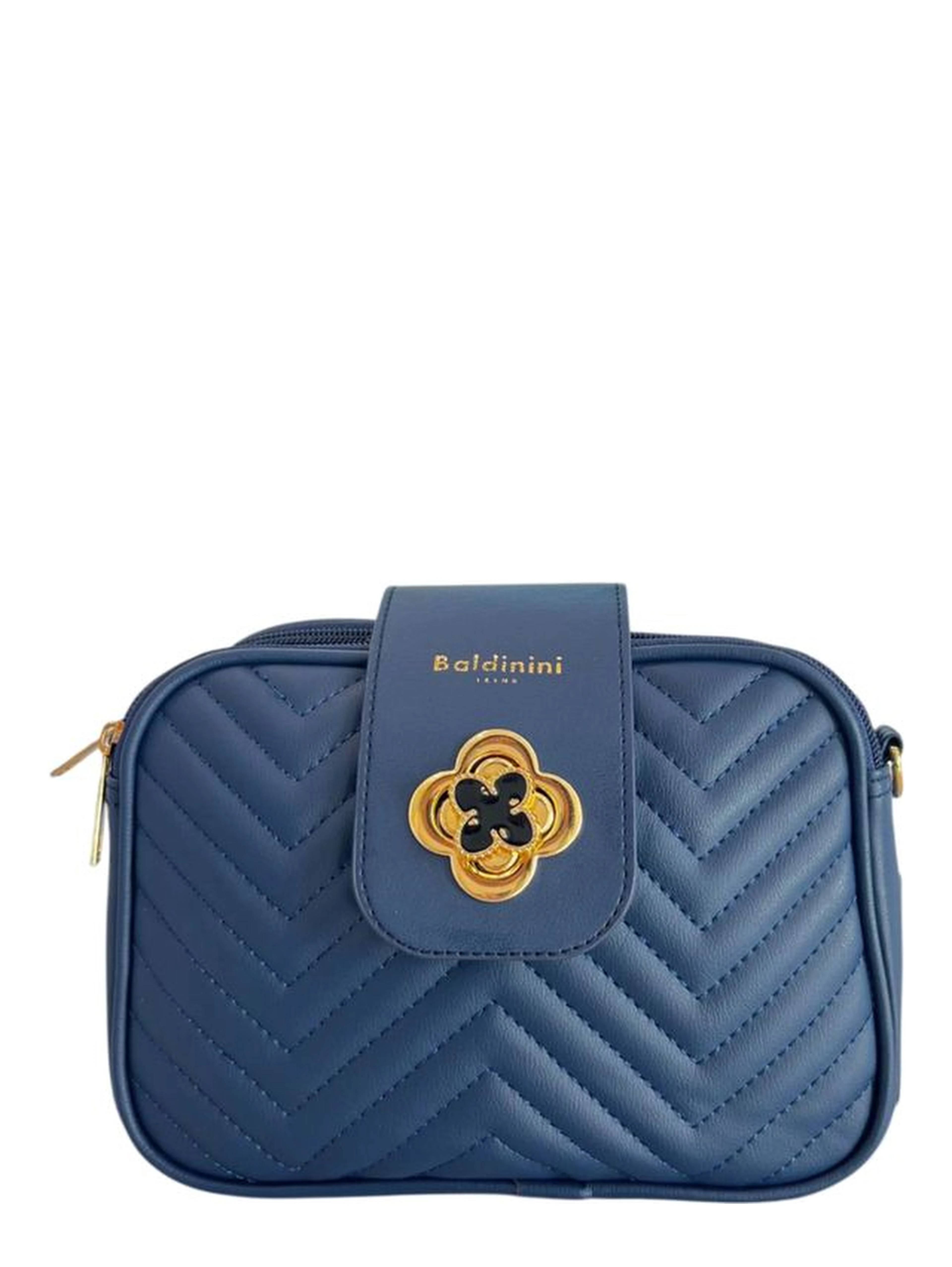 Blue PU Women Crossbody Bag