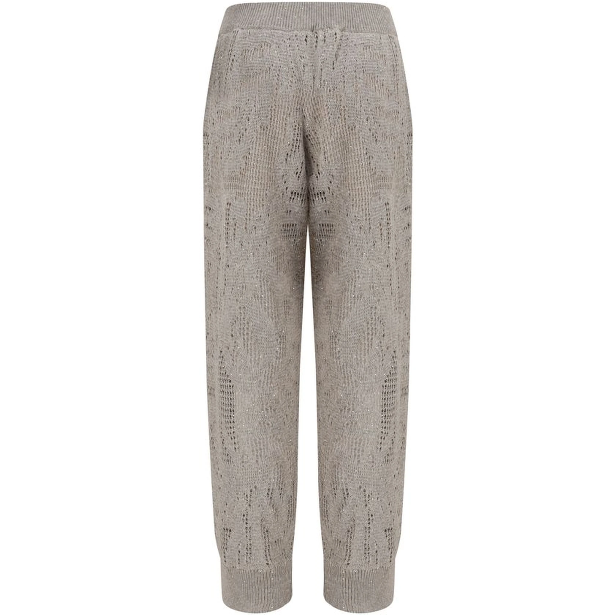 Beige Linen Casual Pants