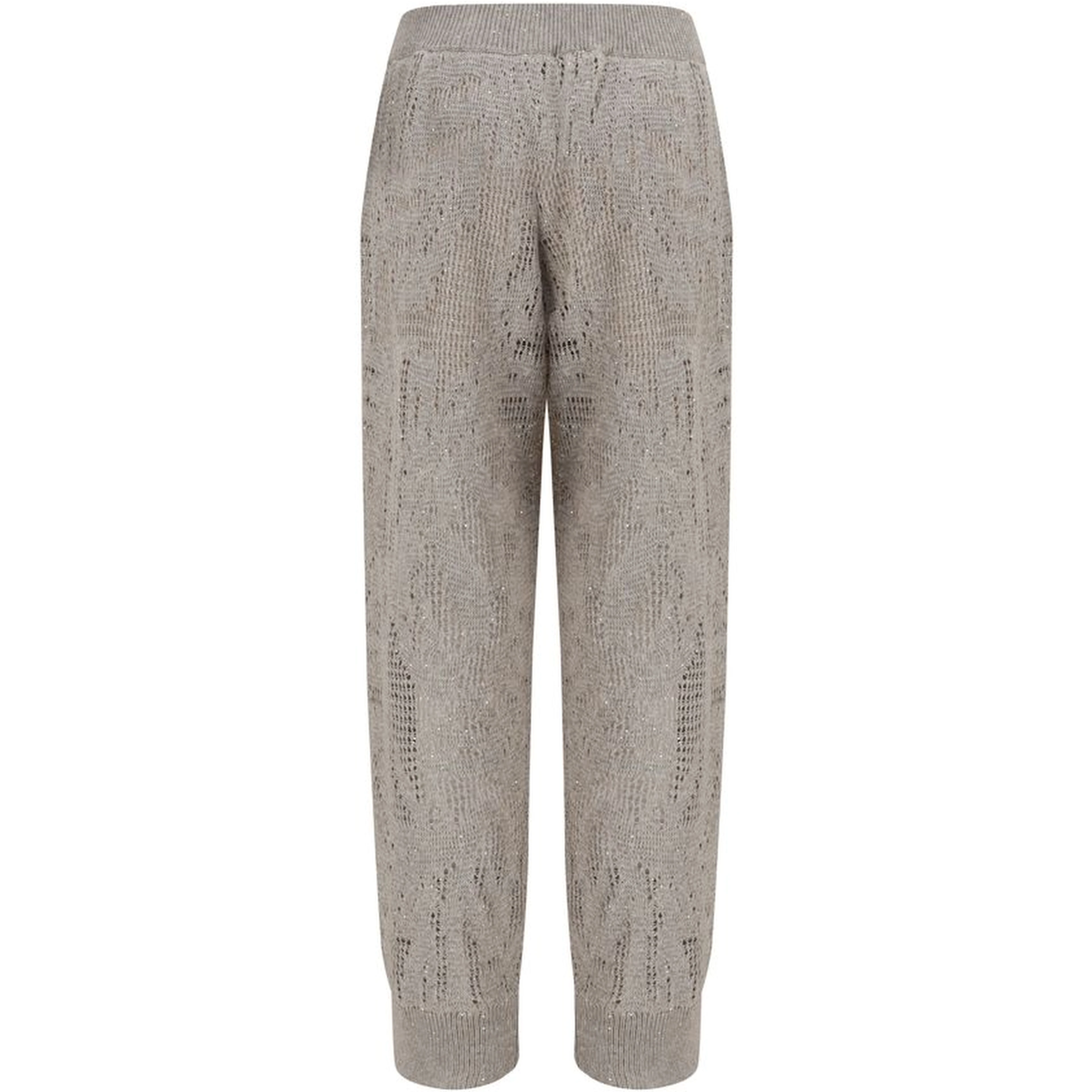 Beige Linen Casual Pants