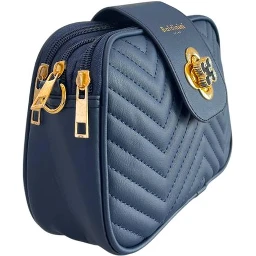 Blue PU Women Crossbody Bag