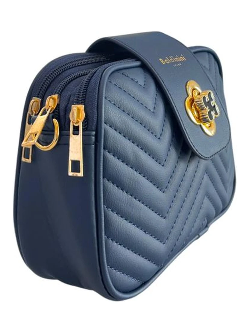 Blue PU Women Crossbody Bag