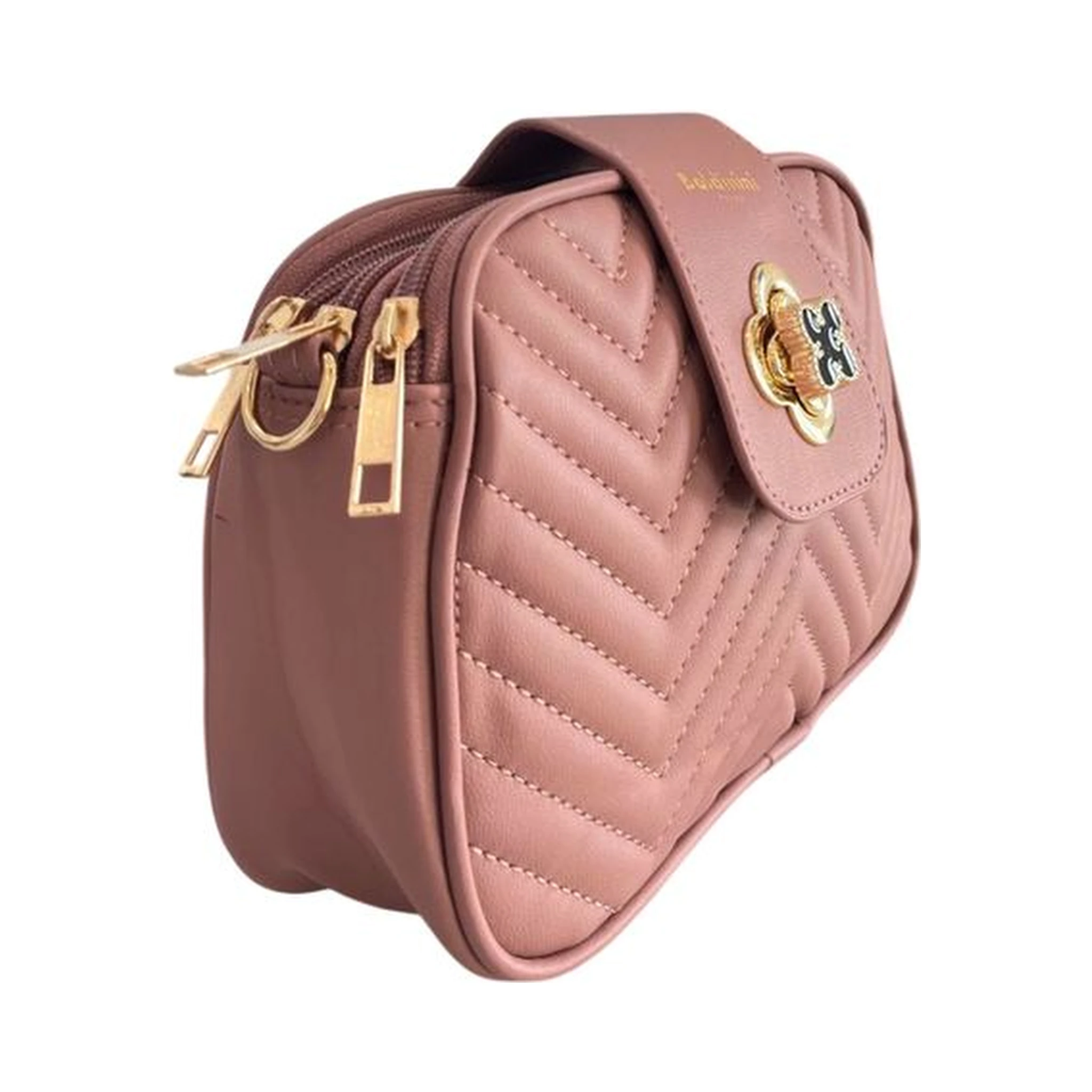 Pink PU Women Crossbody Bag