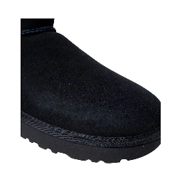 Black Suede Leather Ankle Boots