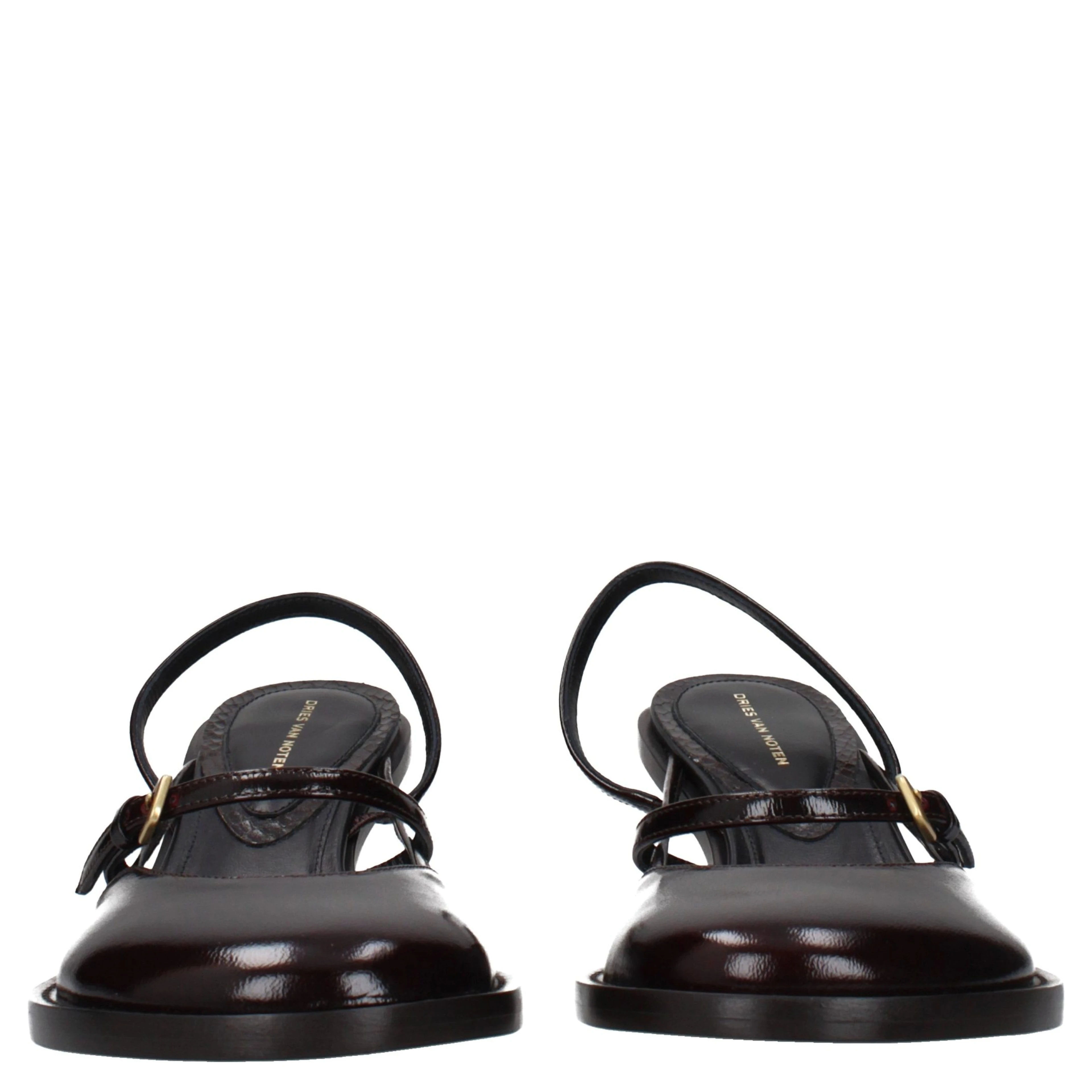 Brown Leather Platform Sandals