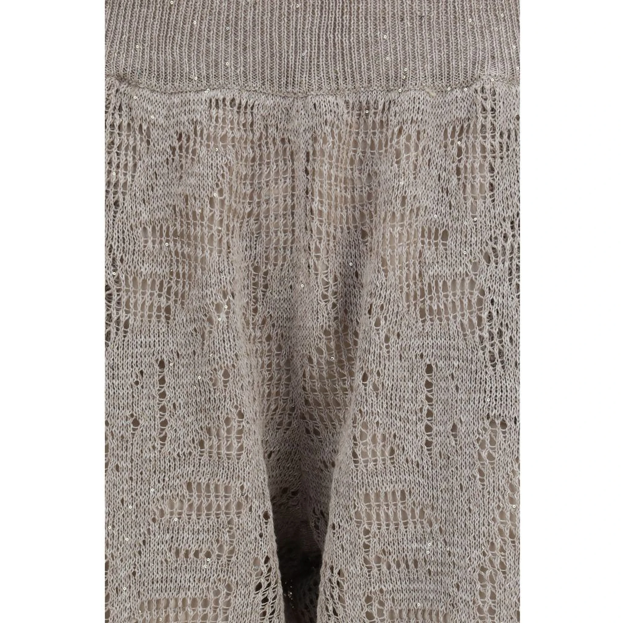Beige Linen Casual Pants