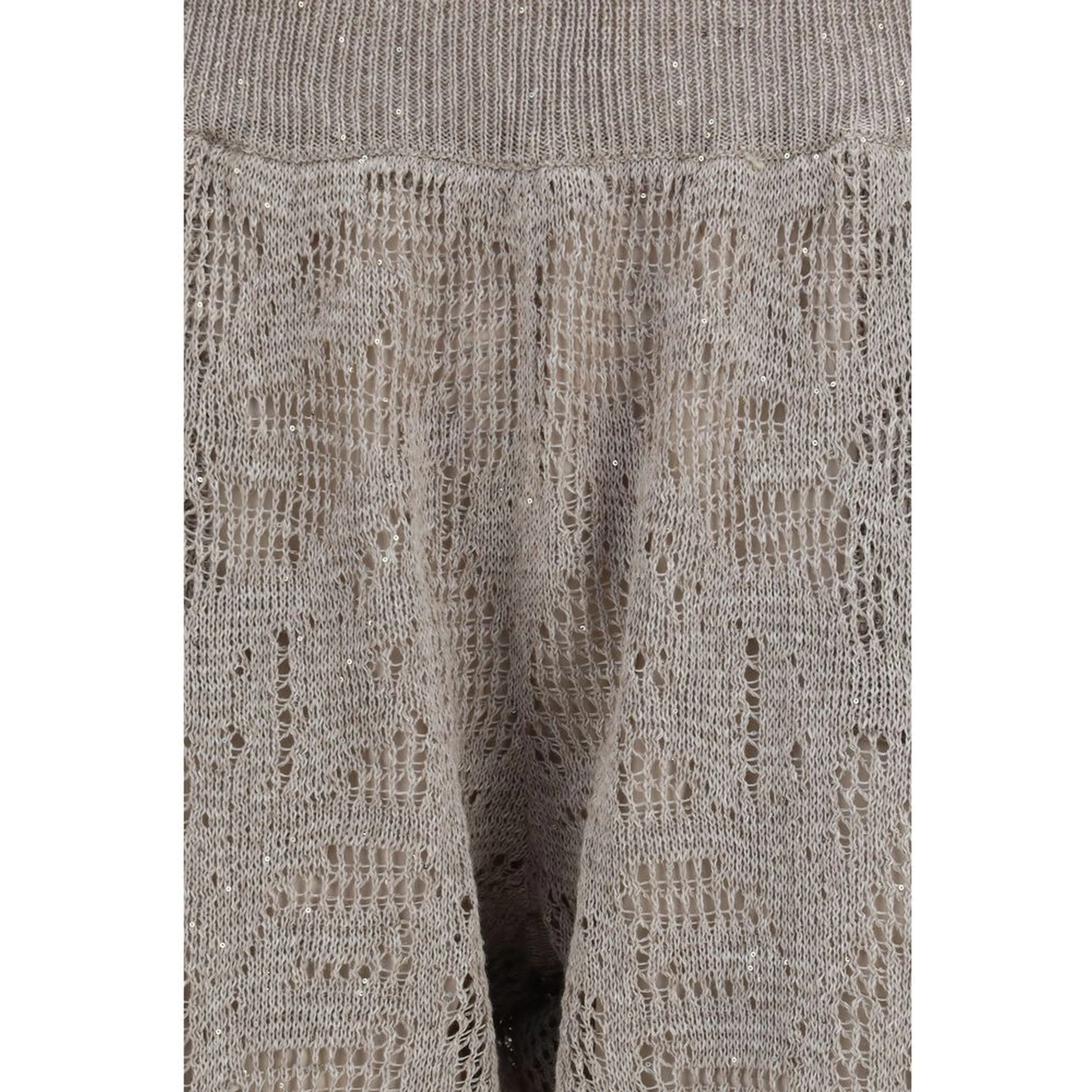 Beige Linen Casual Pants