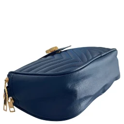Blue PU Women Crossbody Bag