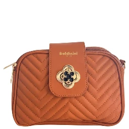 Brown PU Women Crossbody Bag