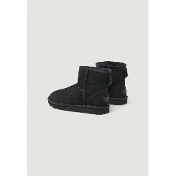 Black Suede Leather Ankle Boots