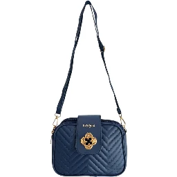 Blue PU Women Crossbody Bag