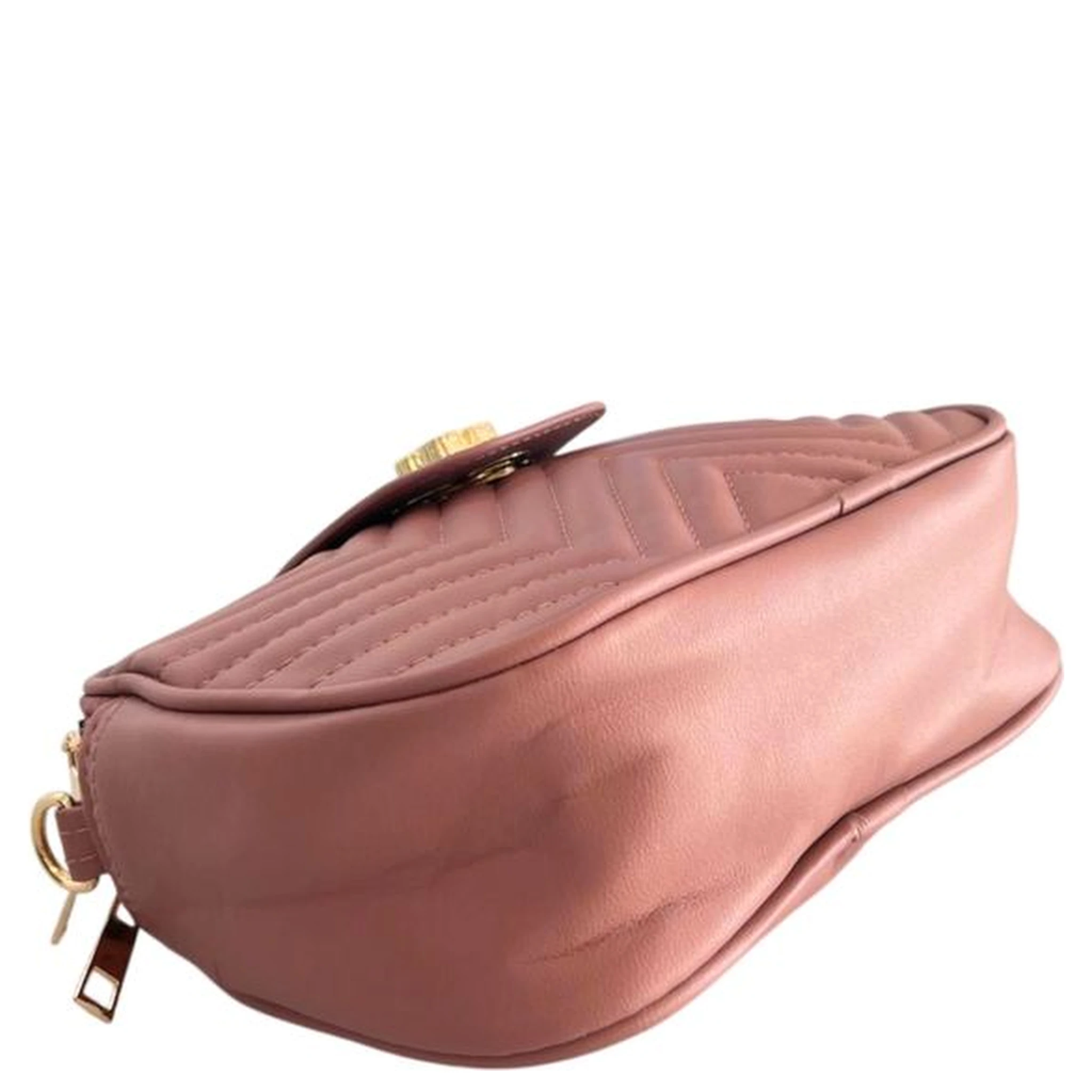 Pink PU Women Crossbody Bag