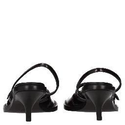 Brown Leather Platform Sandals