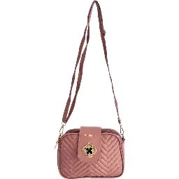 Pink PU Women Crossbody Bag