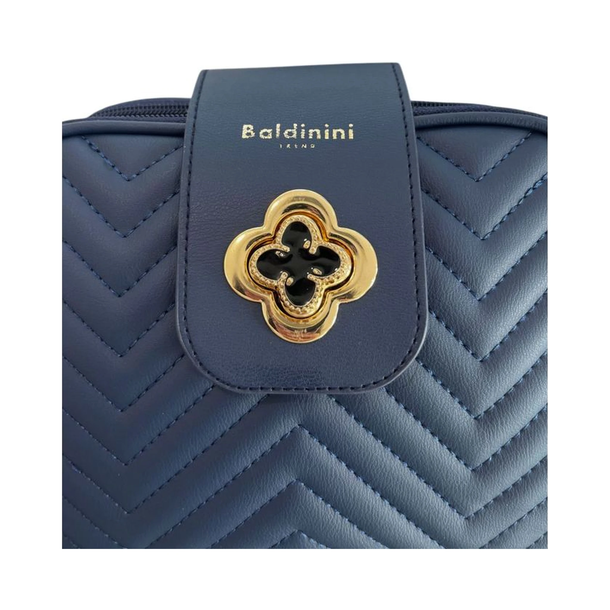 Blue PU Women Crossbody Bag