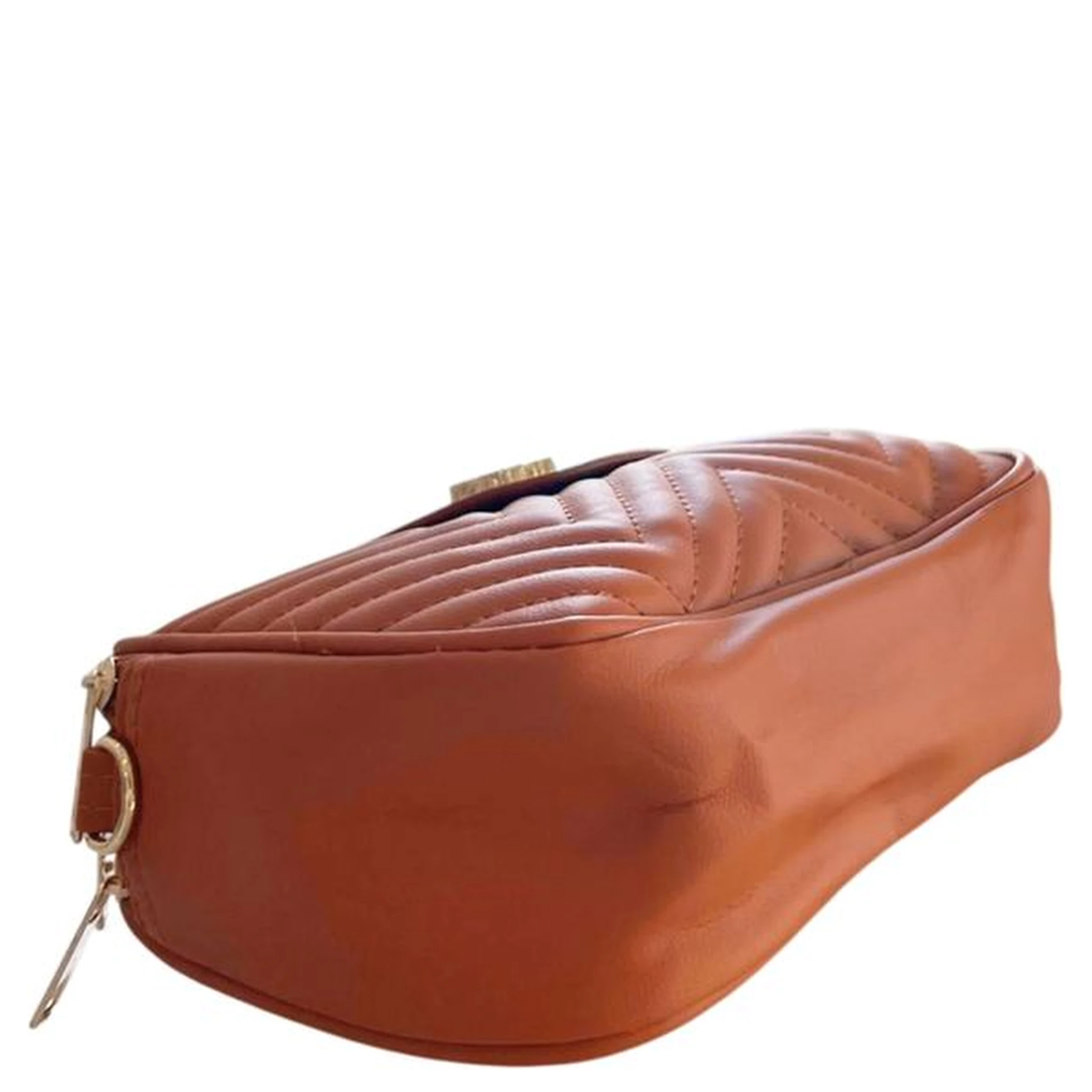 Brown PU Women Crossbody Bag