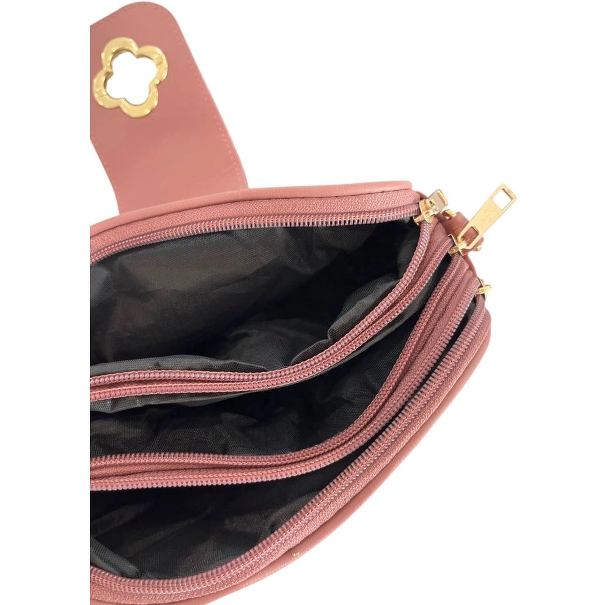 Pink PU Women Crossbody Bag