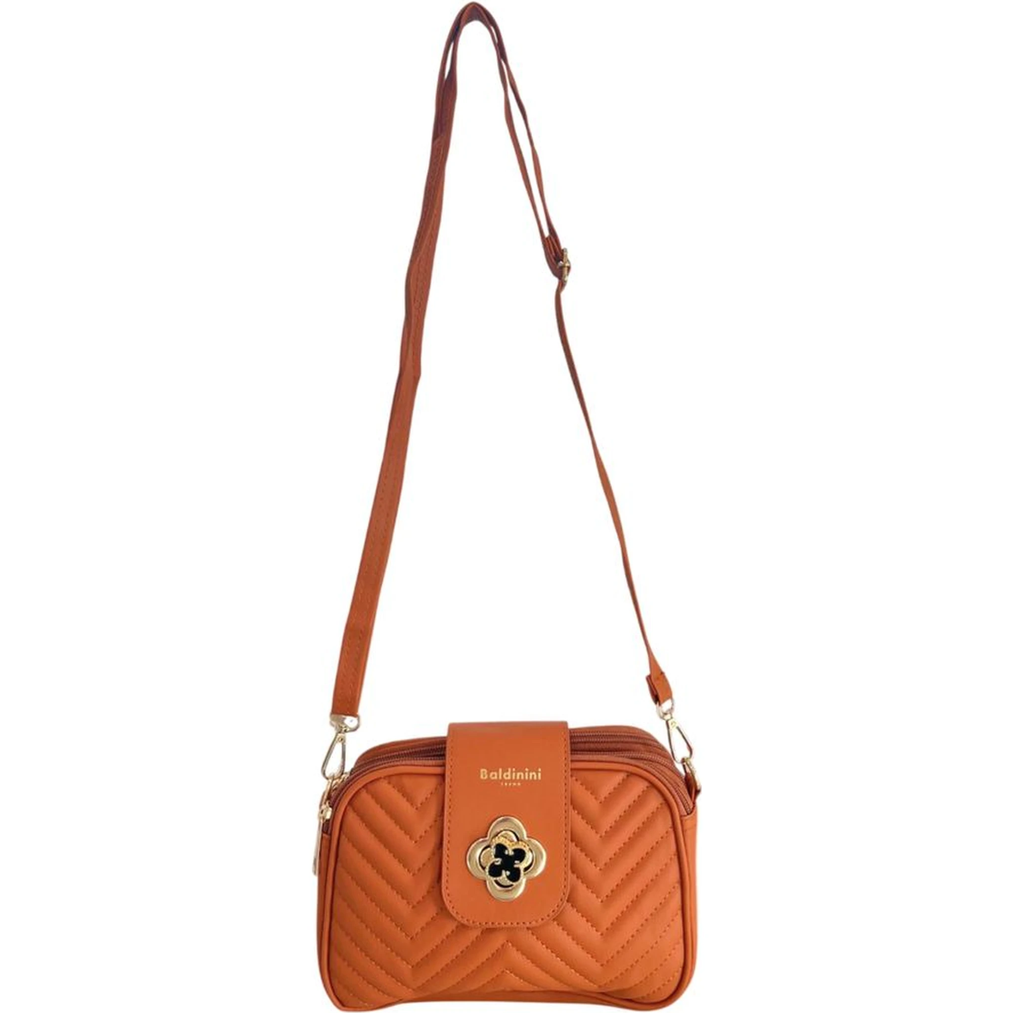 Brown PU Women Crossbody Bag