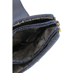 Blue PU Women Crossbody Bag
