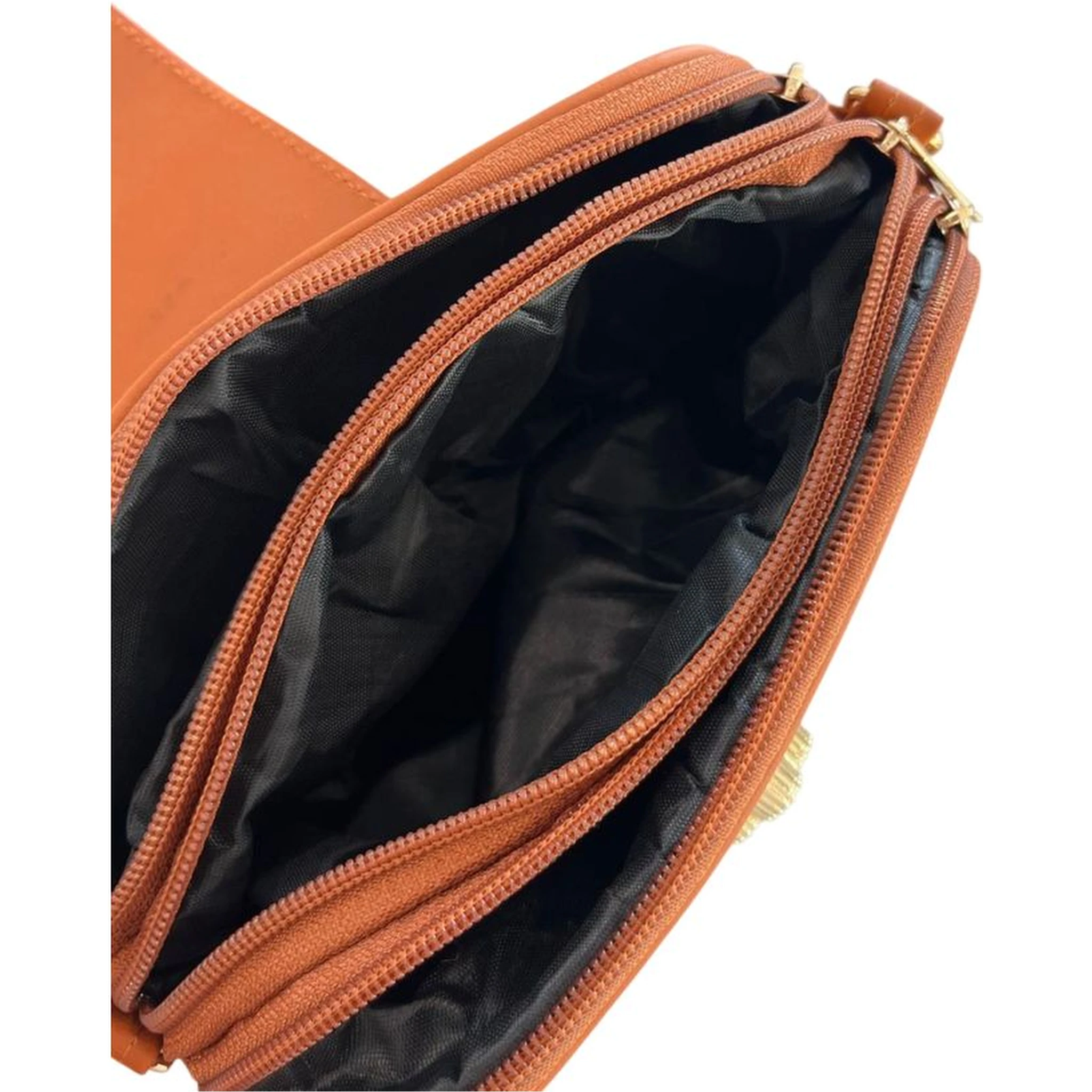 Brown PU Women Crossbody Bag