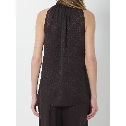 Silk jacquard top with Horsebit
