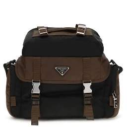 Brown Recycled Polyamide Shoulder Bag