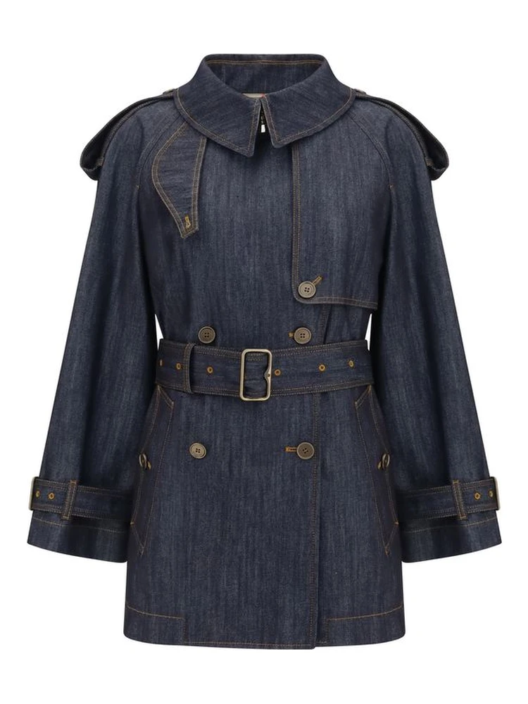 Blue Cotton Coat