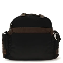 Brown Recycled Polyamide Shoulder Bag