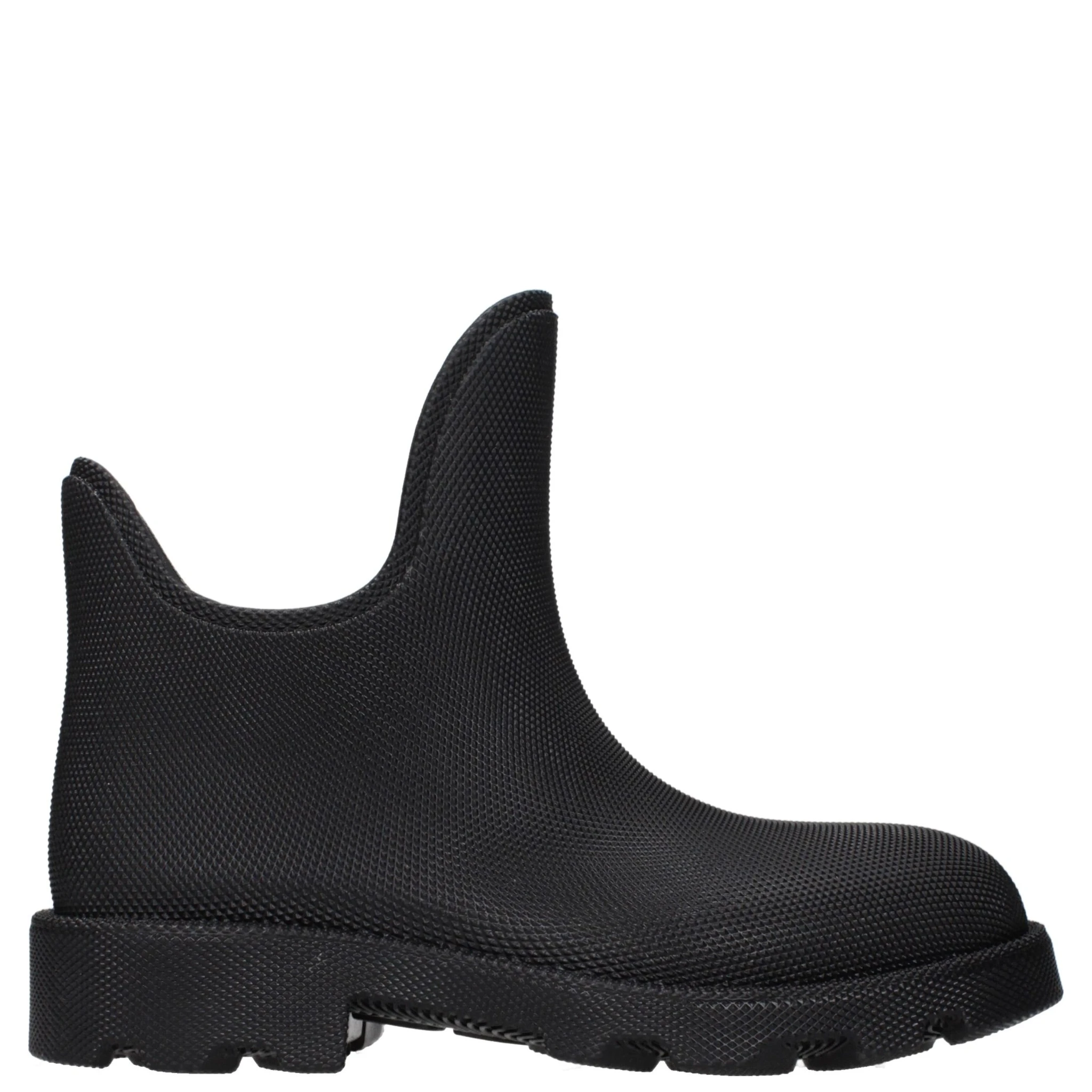 Black Cotton Ankle Boots